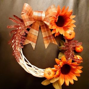 Orange Sunflower Wreath